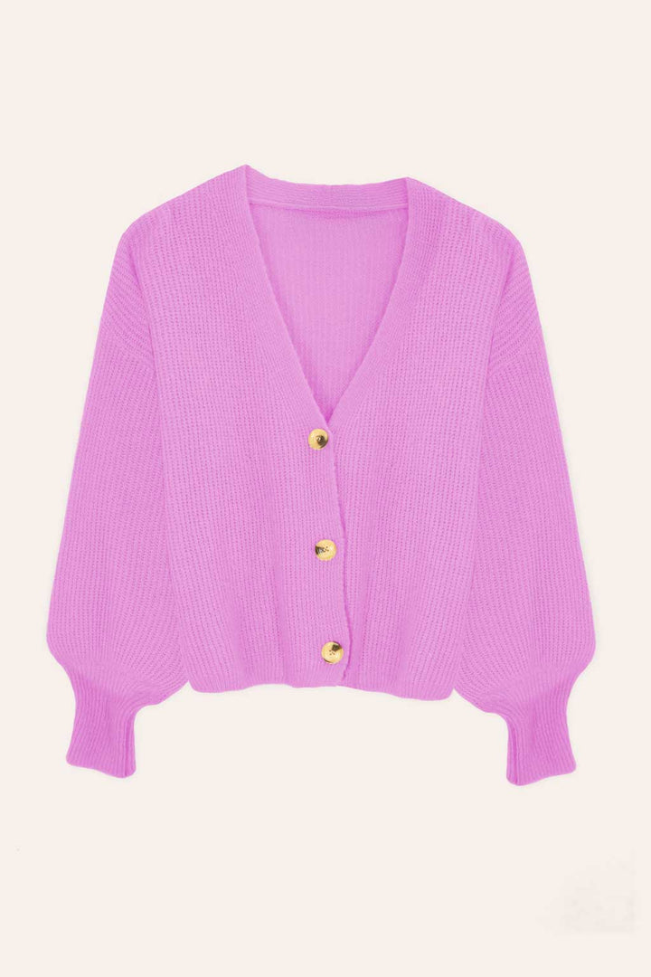 Cardigan mit Knopfleiste (Rosa)