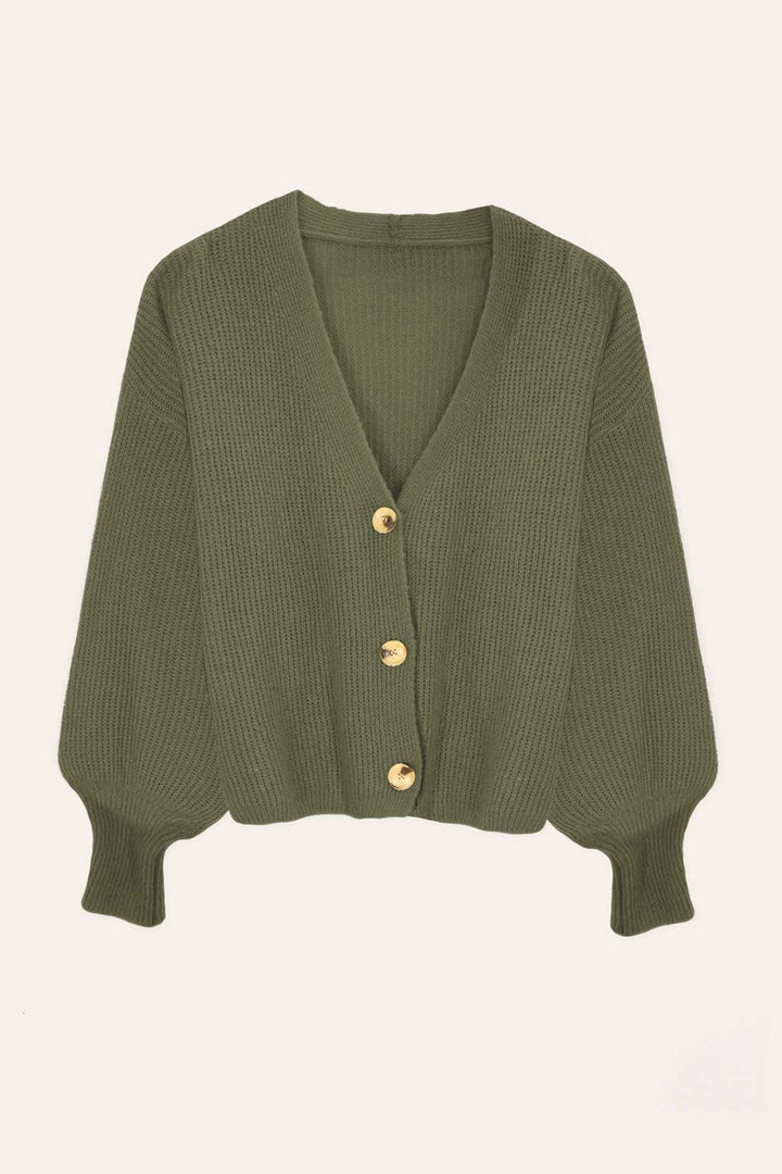 Cardigan mit Knopfleiste (Khaki)