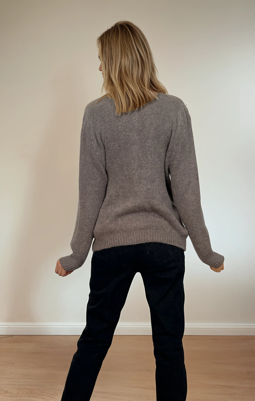 Cardigan mit Knopfleiste (Taupe)