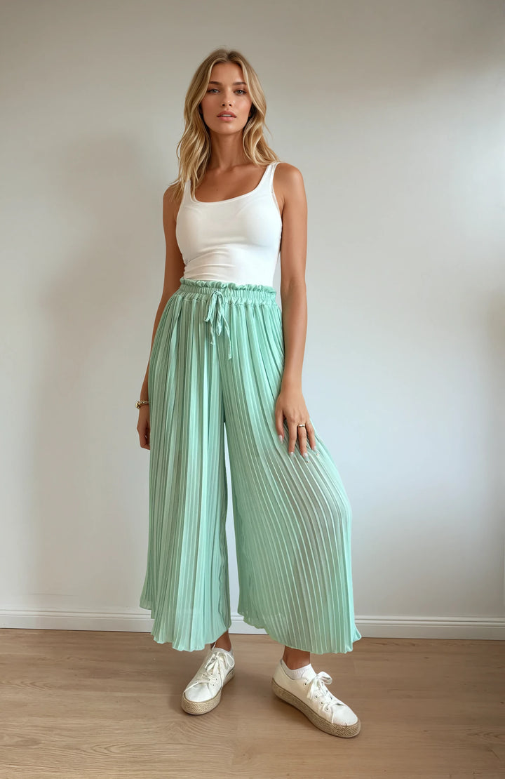 Hose in Faltenoptik (Mint)