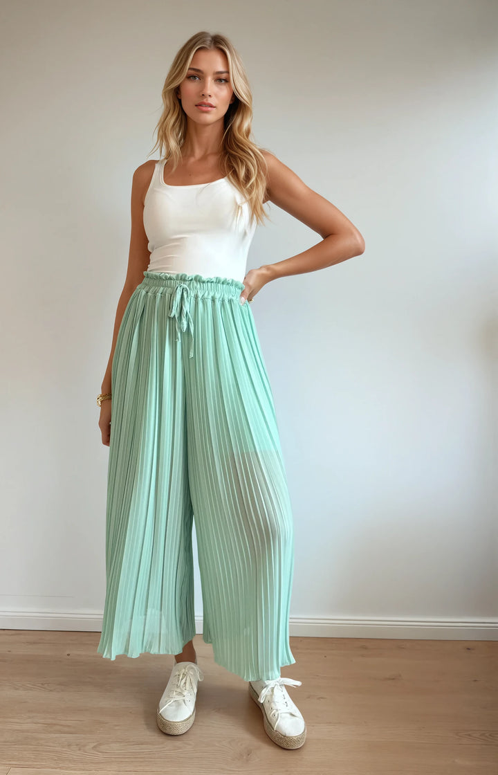 Hose in Faltenoptik (Mint)