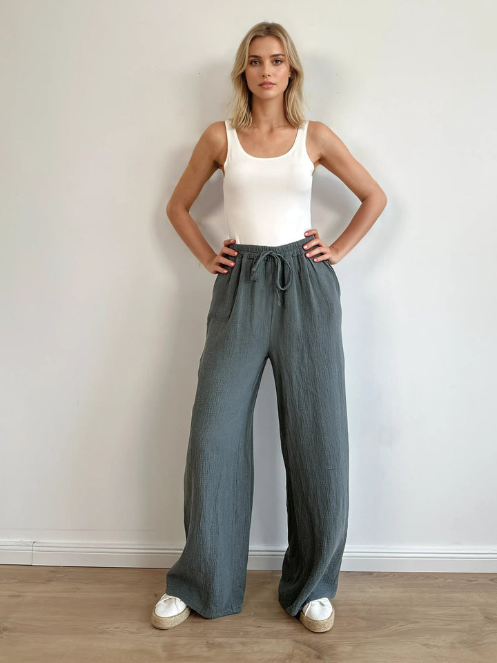 Musselin Hose (Dunkelgrau)