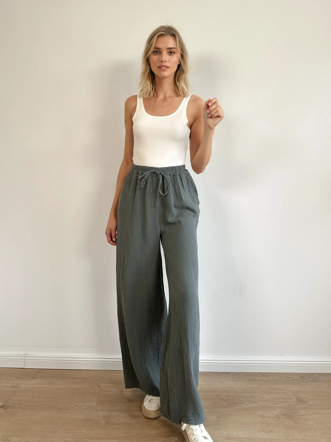 Musselin Hose (Dunkelgrau)