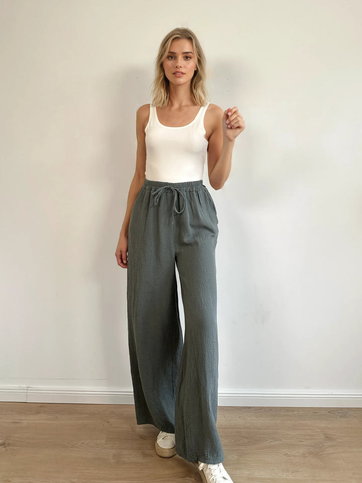 Musselin Hose (Dunkelgrau)