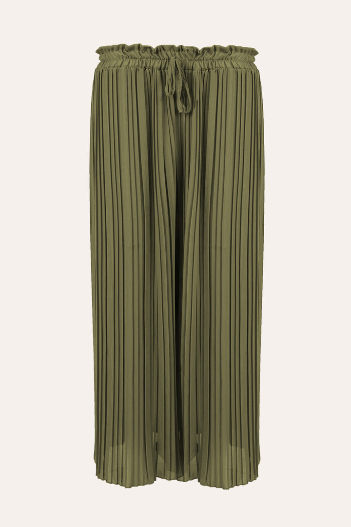 Hose in Faltenoptik (Khaki)